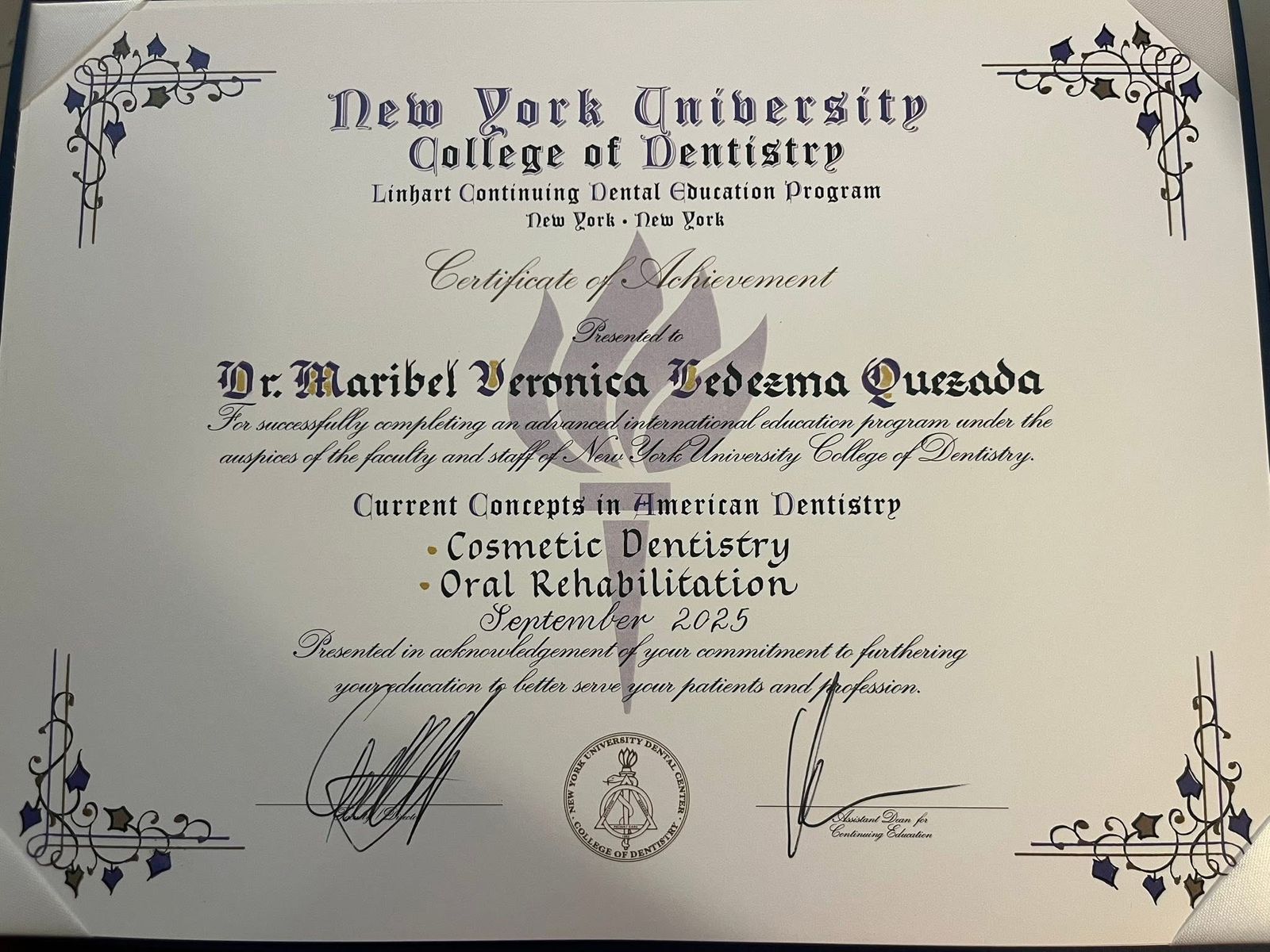 Certificación internacional en Estética y Rehabilitación Oral